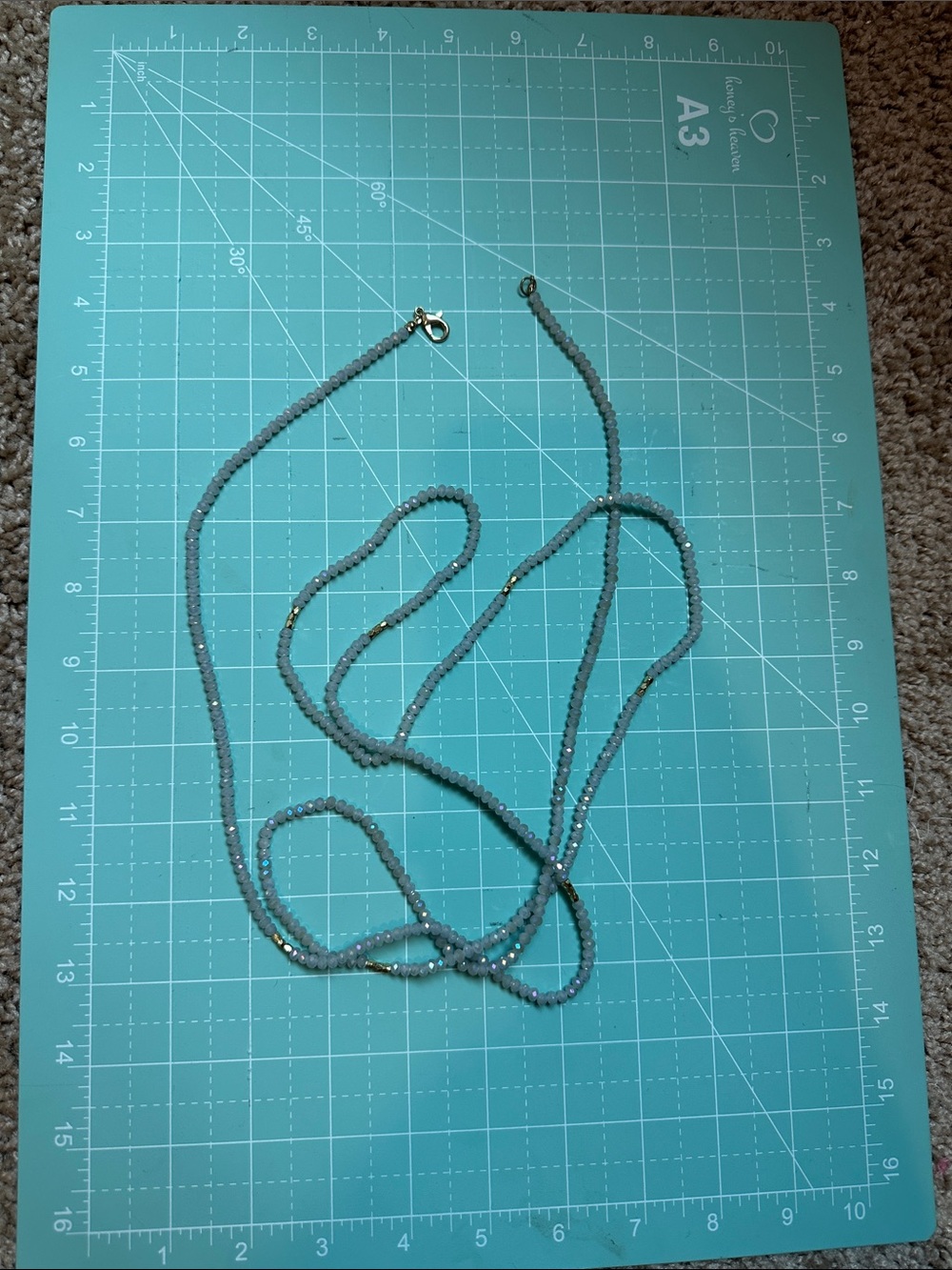 Delicate Light Blue Beaded Necklace
